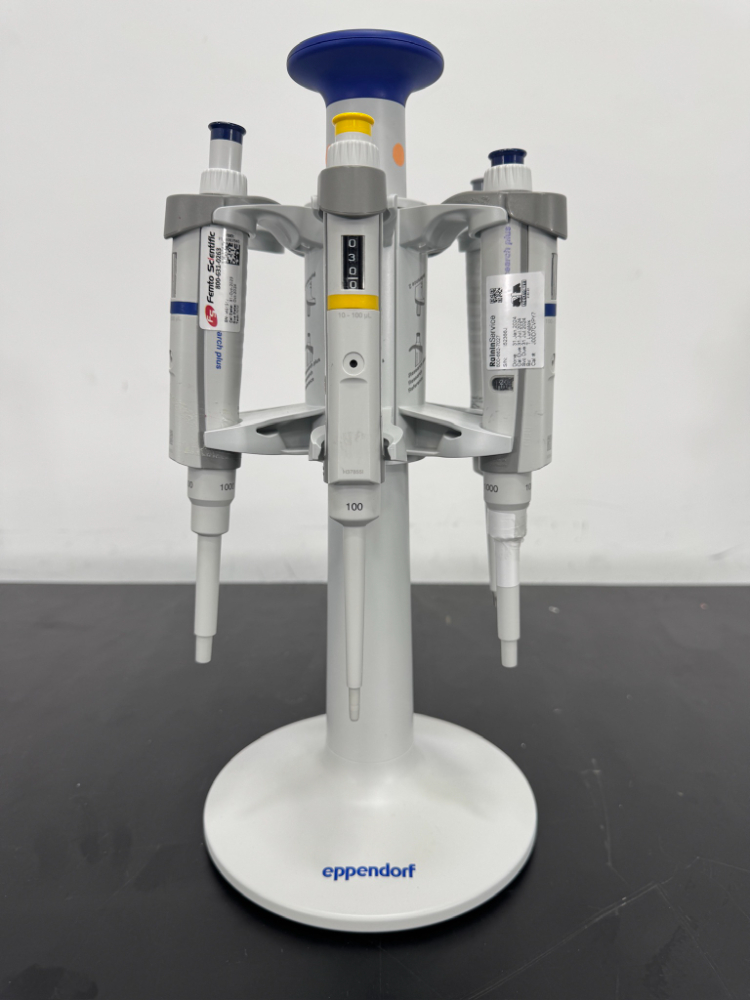 Image of Eppendorf Research Plus Single Channel Pipettes and Stand